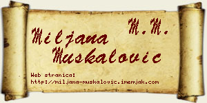 Miljana Muskalović vizit kartica